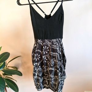 Ribbed open back dress, size Small